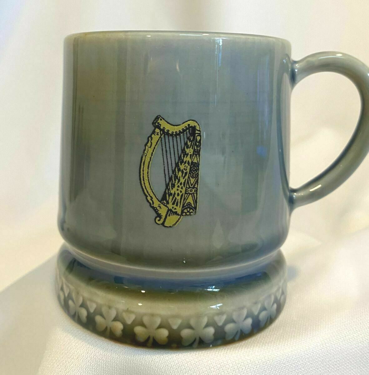 Wade Pottery Mug Mini 3" X 2.5" Made In Ireland Blue Green Glaze