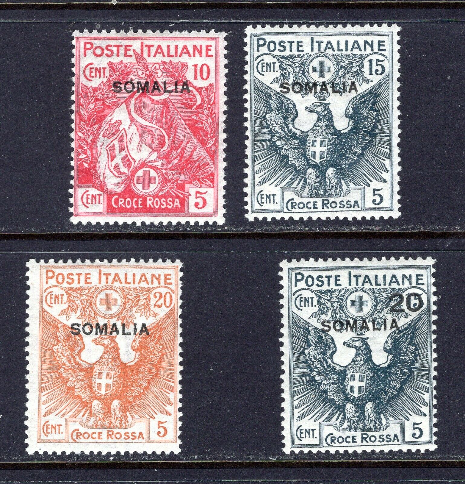 Jhl 1916 Somalia B1-b4 Full Set Of 4 Mint F/vf Dg (cat $167)