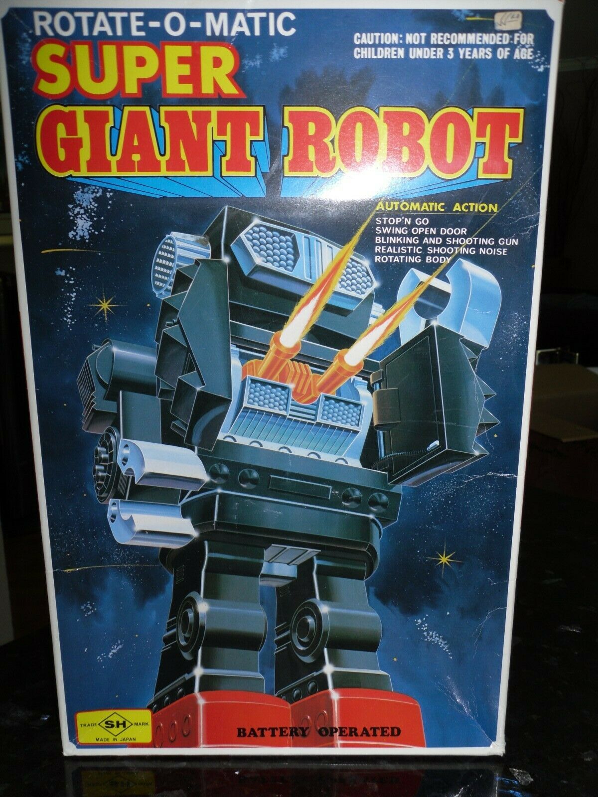 Horikawa Battery Operated Rotate-o-matic Super Giant Tin Robot Toy 16"