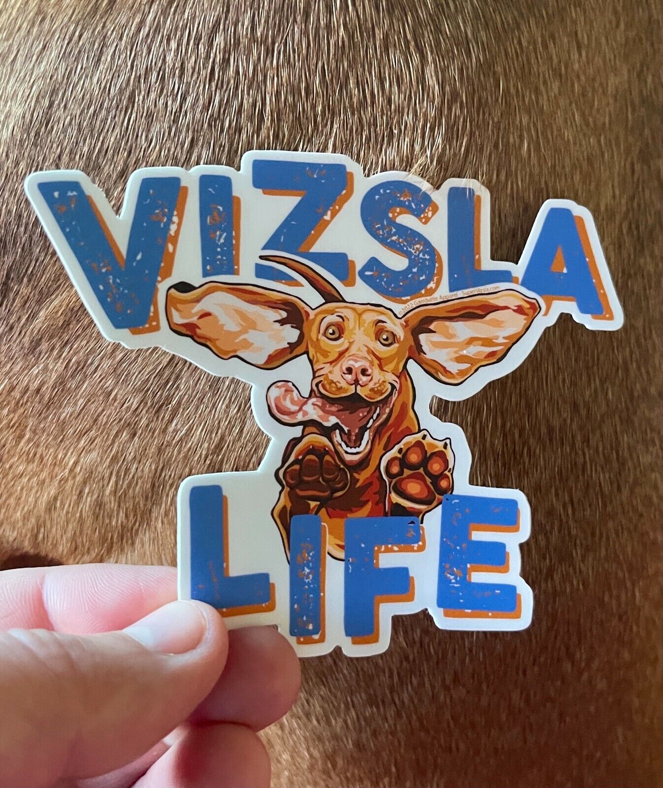 Happy Jumping Hungarian Vizsla Puppy Dog Sticker Pack Cartoon Decals V Life