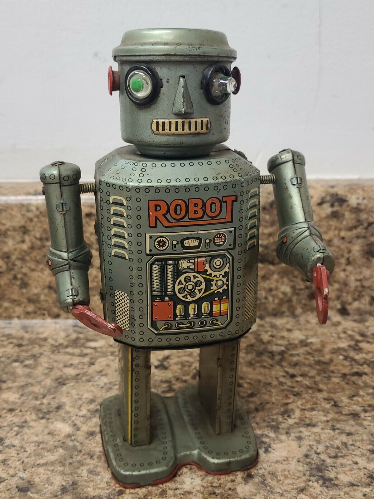 Vintage R - 35 Tin Robot 1950's Japan By Linemar Co.