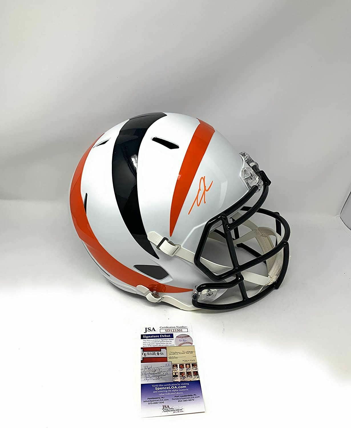 Tee Higgins Cincinnati Bengals Signed Autograph Amp Rare Speed Full Size Helmet