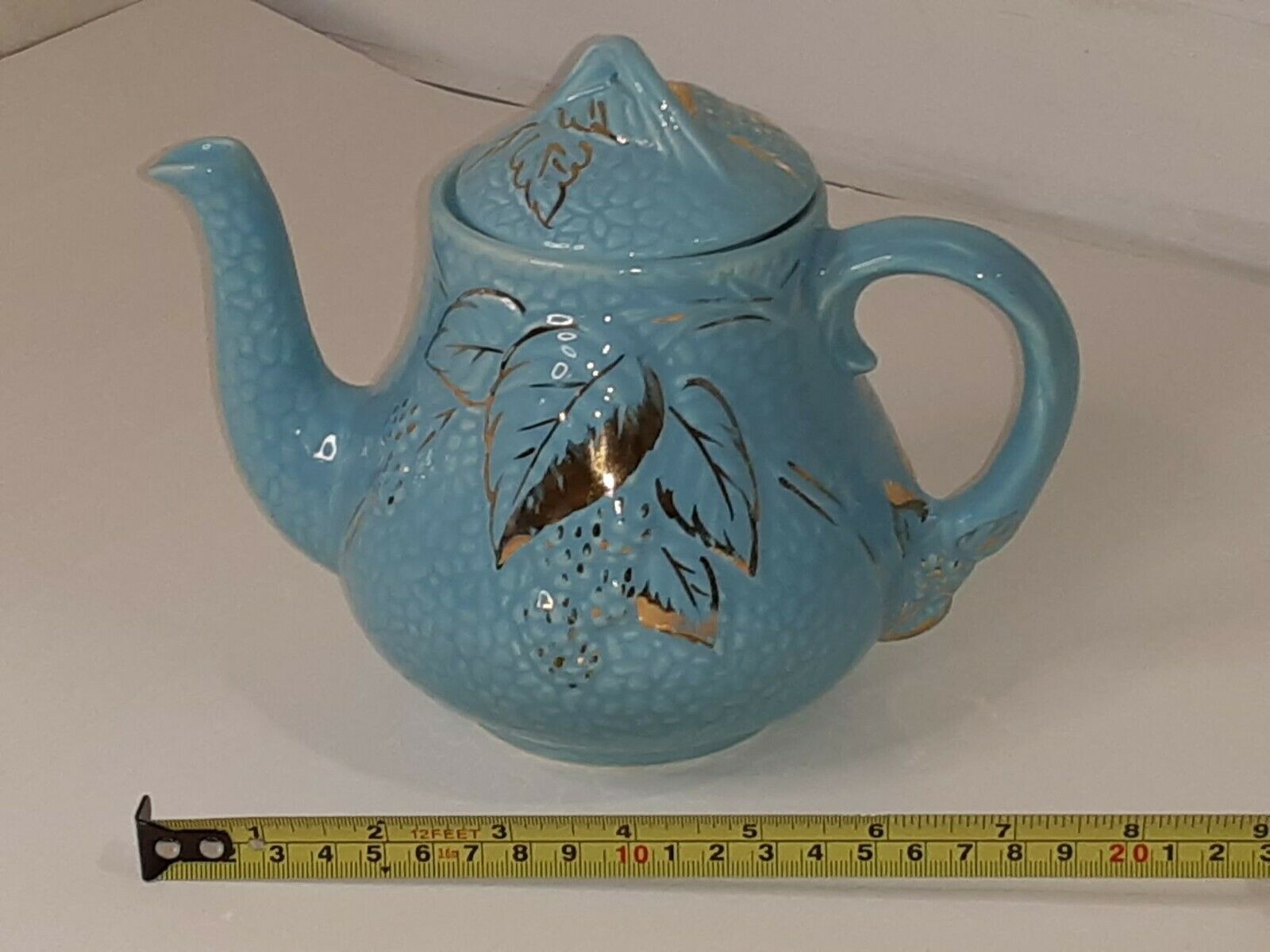 Wade England Bramble Turquoise Gold ~ Teapot/2 Cup ~ Read Description ~ 1950's