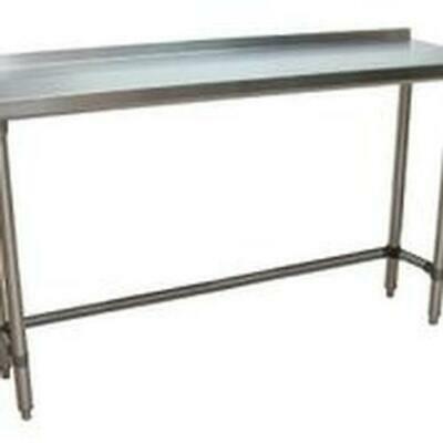 Bk Resources Vttrob-1872 72"wx18"d Economy Stainless Steel Open Base Work Table