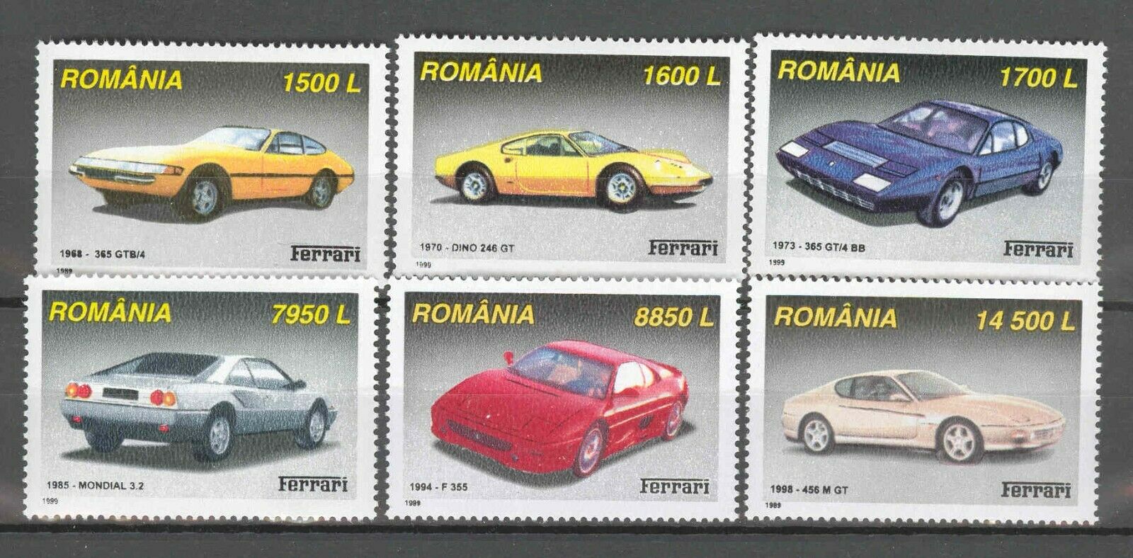 Romania 1999 Ferrari 6v** Mnh